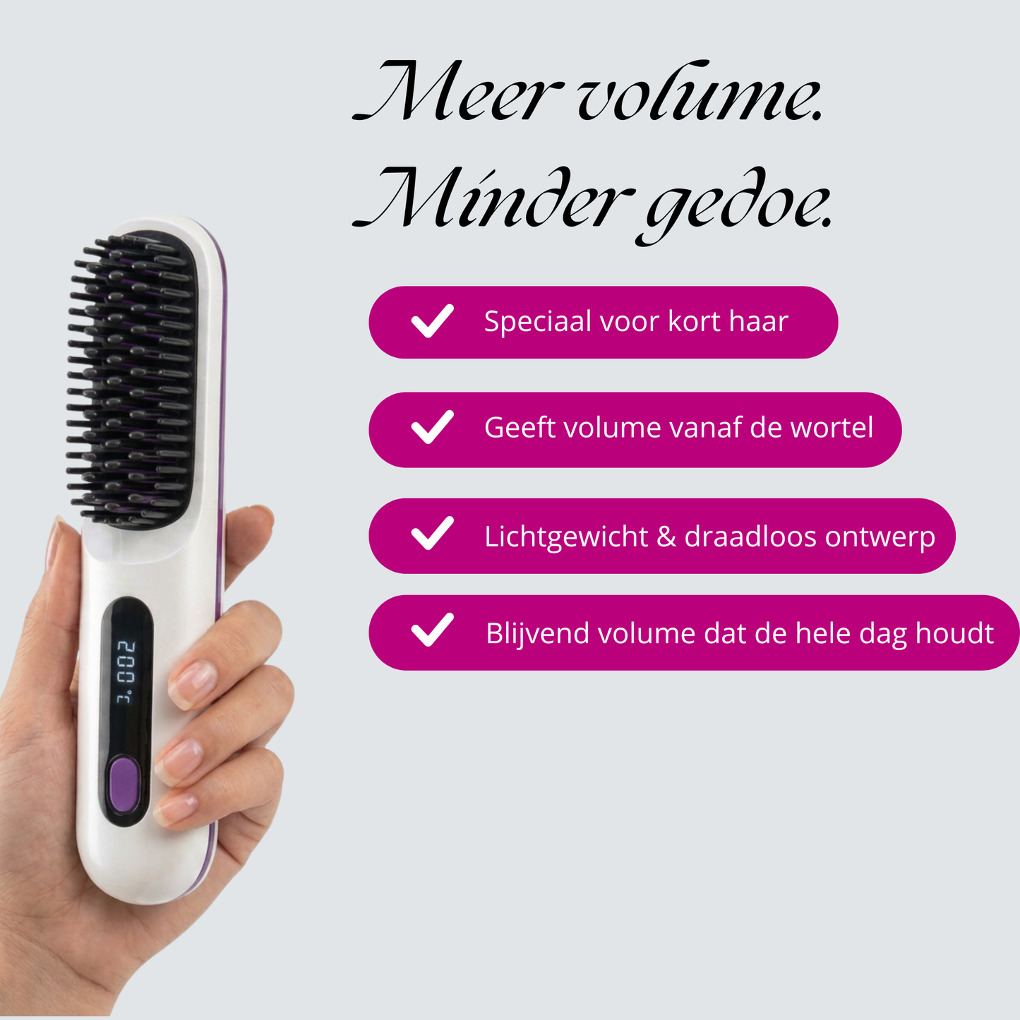 Volumizer | Elektrische Stylebrush voor kort haar