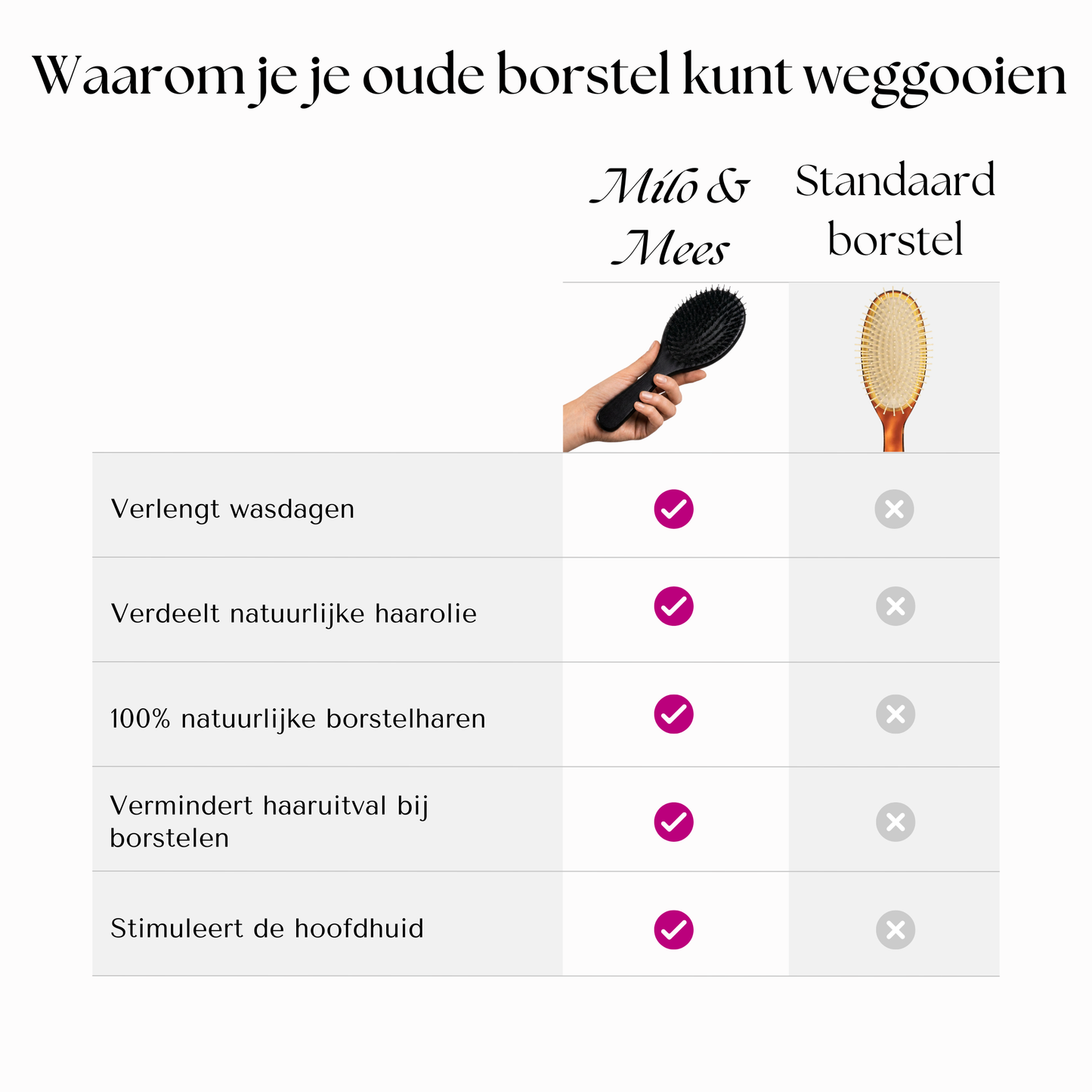 De Wasvrije Borstel | Minder wassen. Meer glans. Vanaf je eerste week.