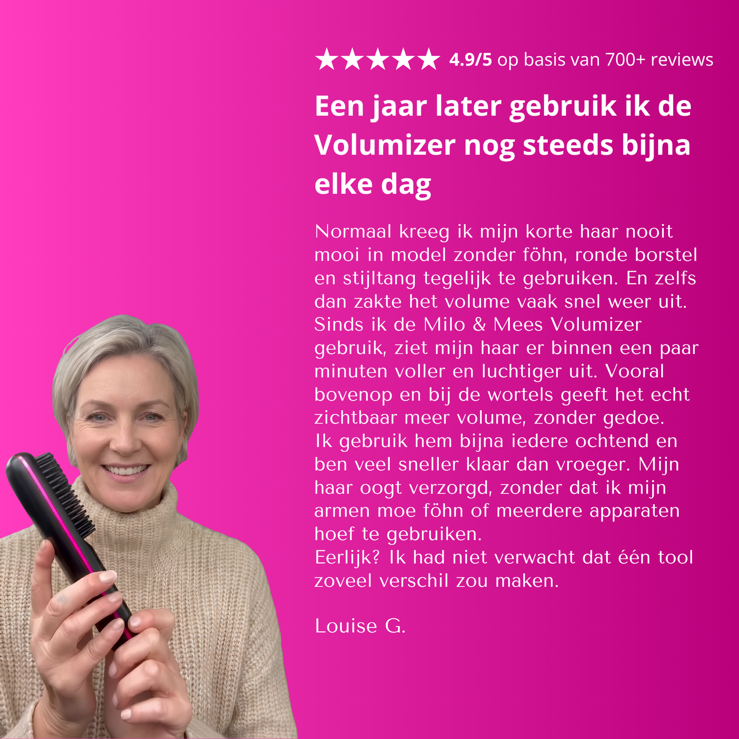 Volumizer | Elektrische Stylebrush voor kort haar